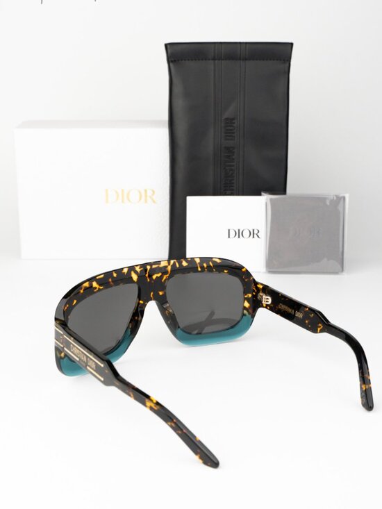 Dior Women Sunglasses Havana Grey Shield DIORSIGNATURE M1U 27A0 NEW AUTHENTIC